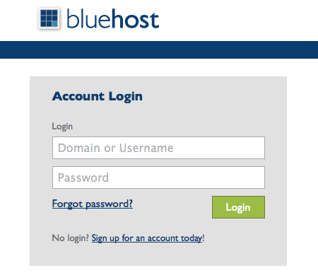 bluehost_login